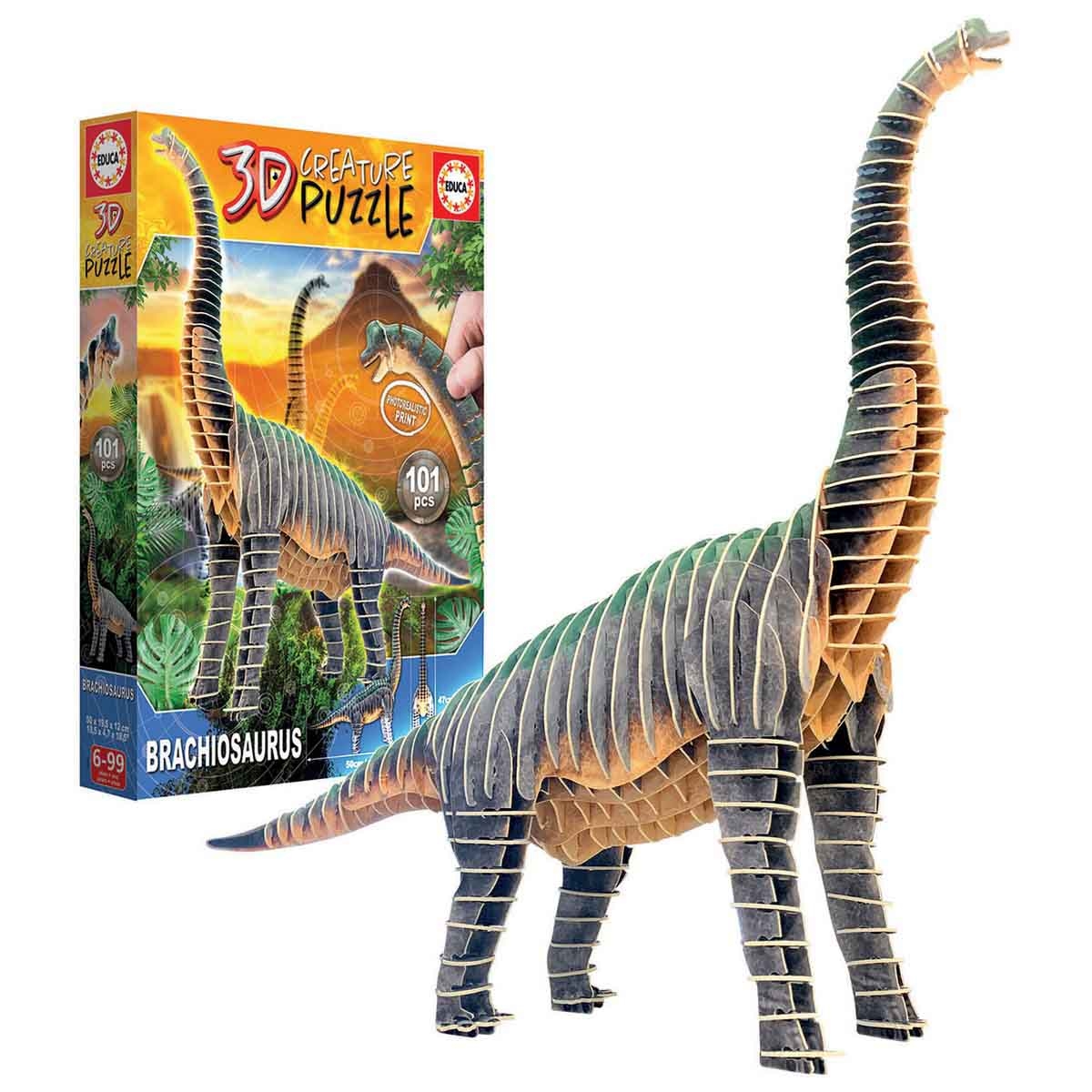 إديوكا أحجية مجسمة ثلاثية الأبعاد لبراكيوسوروس للجنسين، عمر 5-7 سنوات