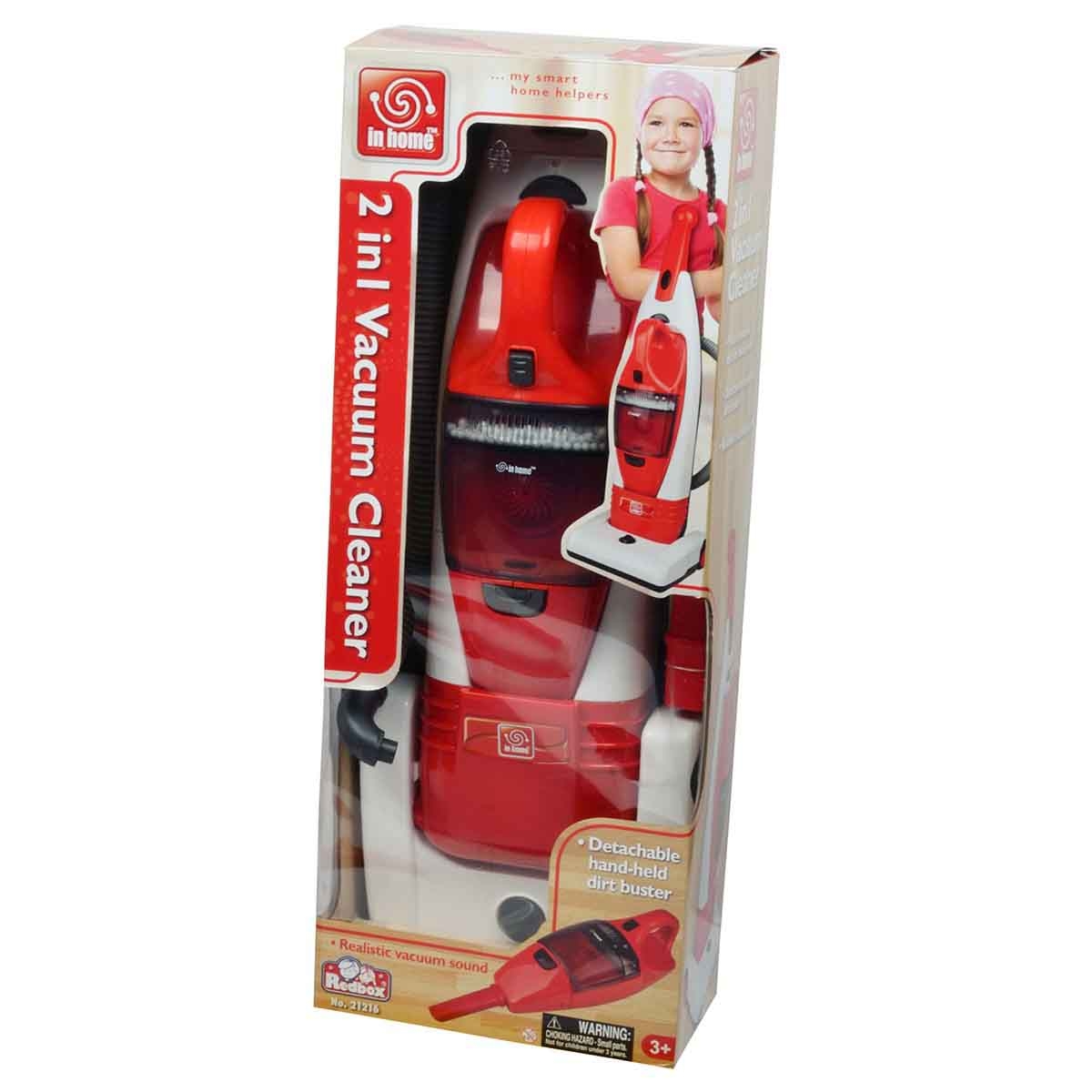 ريد بوكس لعبة مكنسة كهربائية 2 في 1 للعب التخيلي، للجنسين، من عمر 3 إلى 4 سنوات