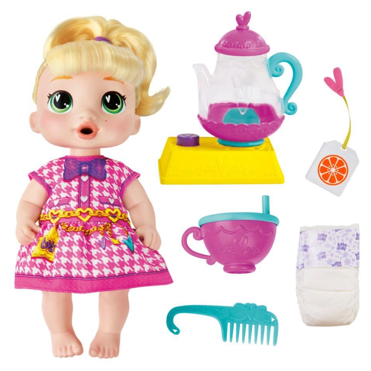 بيبي ألايف مجموعة دمى لا لا جو جو حفلة شاي فوار 11 إنش للبنات، 3-4 سنوات