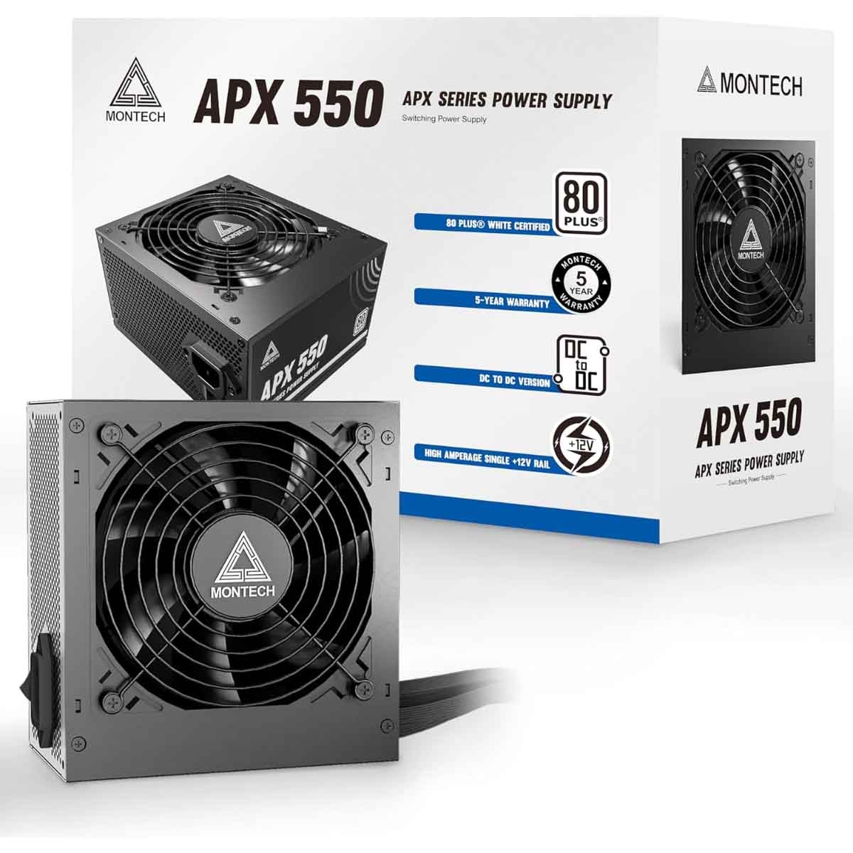 مونتيك مزود طاقة APX550W بمعيار ATX