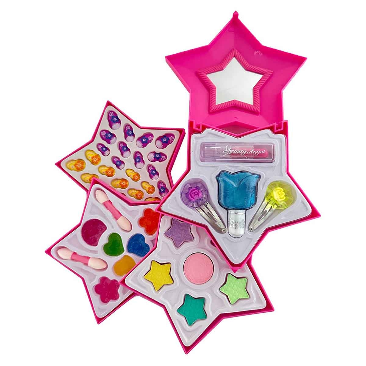 بيوتي أنجل طقم مكياج للبنات، من عمر 5 إلى 7 سنوات