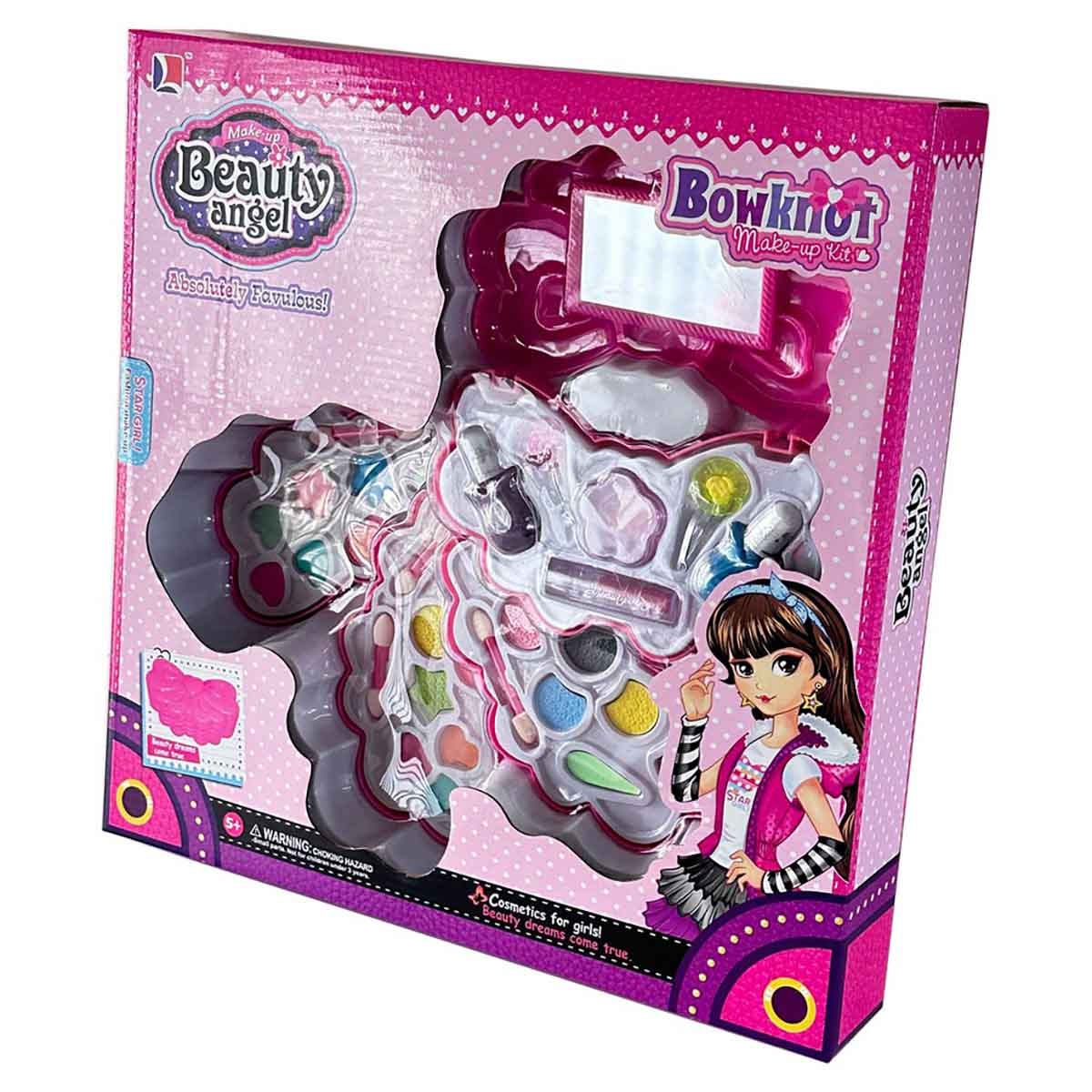 بيوتي أنجل طقم مكياج بشكل عقدة، للبنات، من عمر 5 إلى 7 سنوات