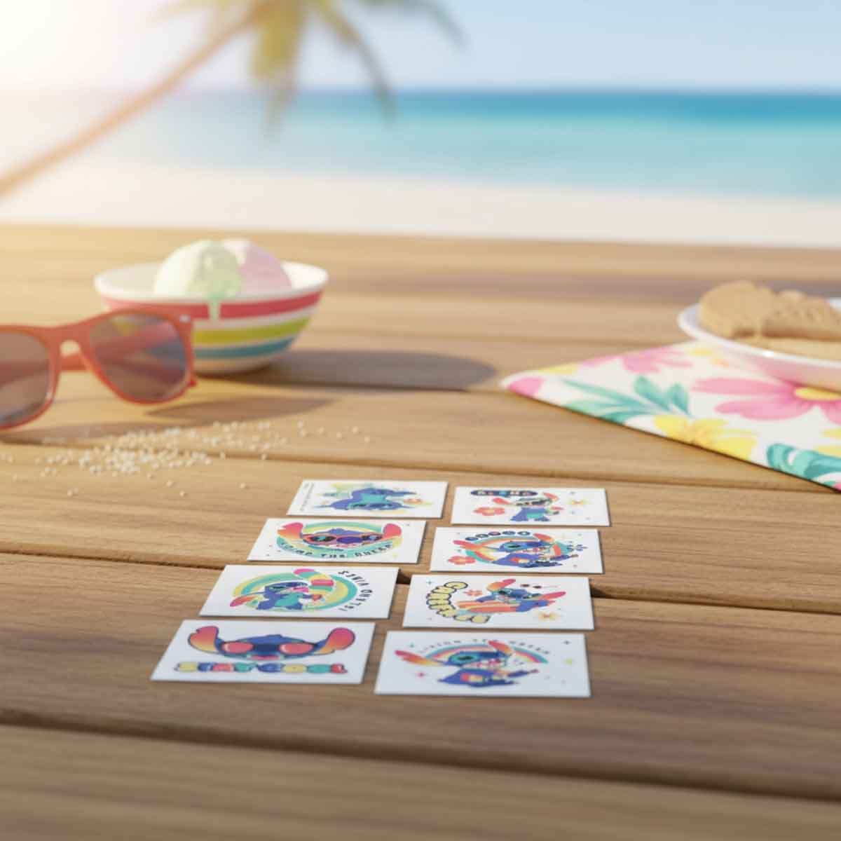 ديزني ستيتش مجموعة 8-قطع وشوم