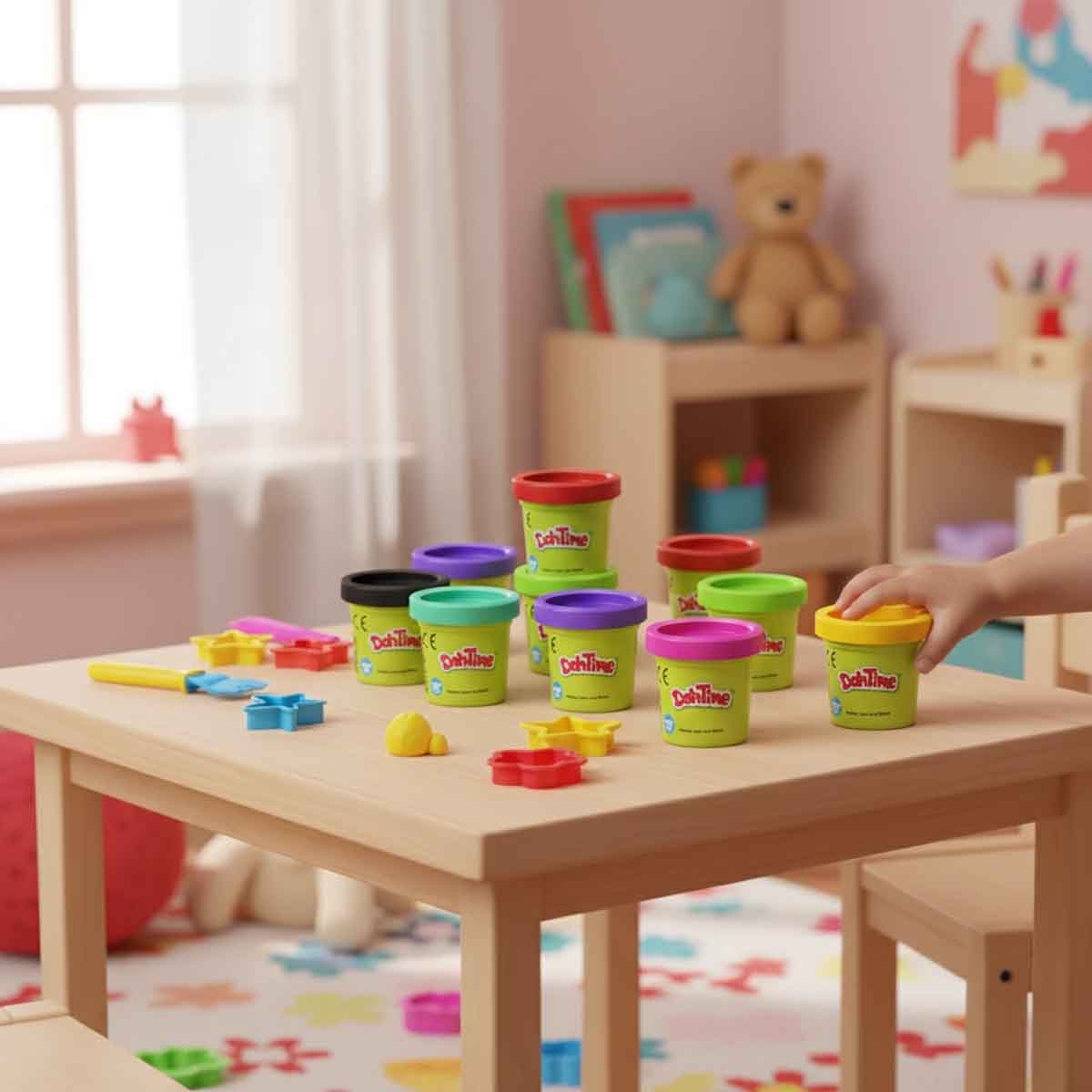 دو تايم عبوة عجين لعب مفردة 3 أونص بتصاميم متنوعة للجنسين، 3-4 سنوات