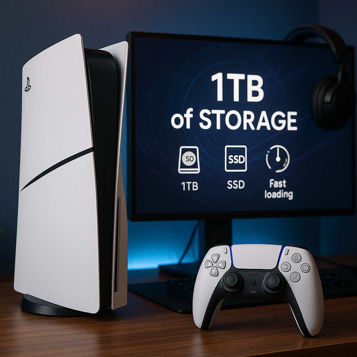 سوني بلايستيشن 5 سليم إصدار القرص (نسخة السعودية) مع 2 وحدة تحكم لاسلكية دوال سينس وسماعة رأس بالس 3 دي