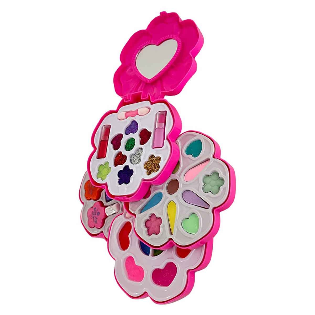 بيوتي أنجل طقم مكياج على شكل زهرة، للبنات، من عمر 5 إلى 7 سنوات