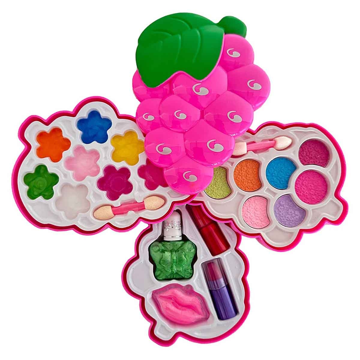 بيوتي أنجل طقم مكياج على شكل عنب، للبنات، من عمر 5 إلى 7 سنوات