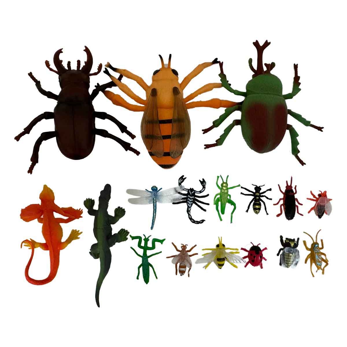 جيا زو مجموعة تماثيل حشرات مكونة من 21 قطعة للجنسين، عمر 3-4 سنوات