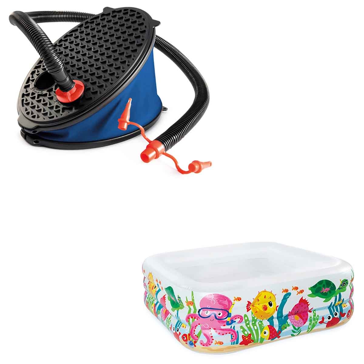 إنتكس مجموعة منفاخ قدم مع مسبح مركز عرض الأسماك للجنسين