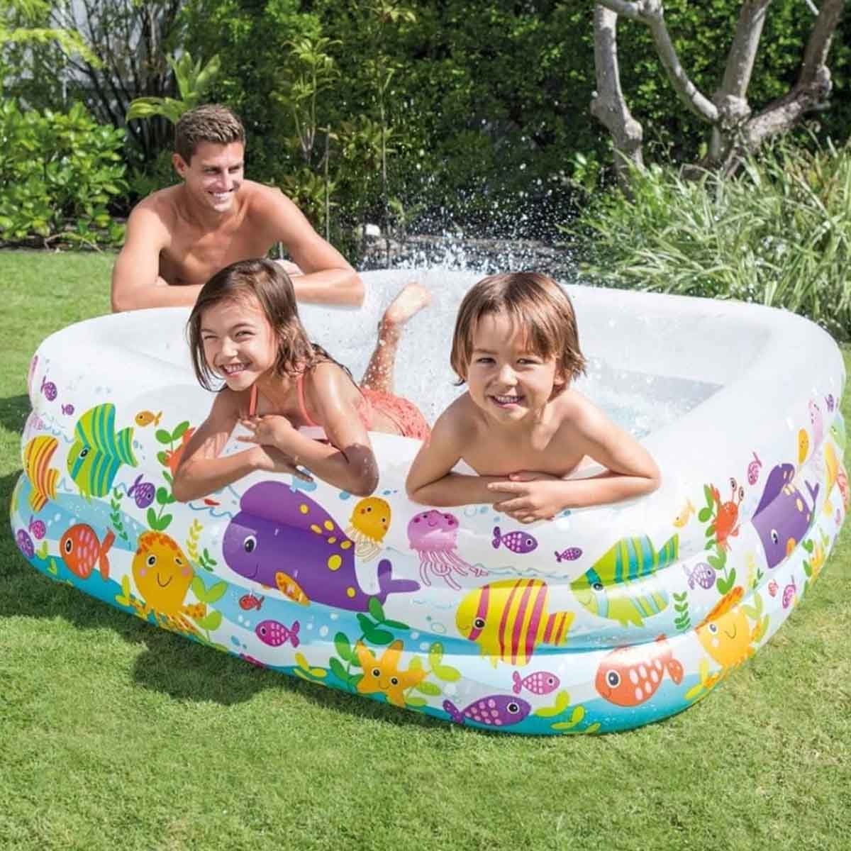 إنتكس مجموعة منفاخ قدم مع مسبح مركز عرض الأسماك للجنسين