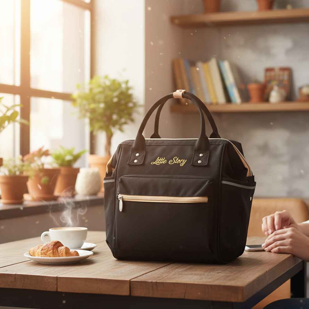 ليتل ستوري حقيبة حفاضات آيس سوداء