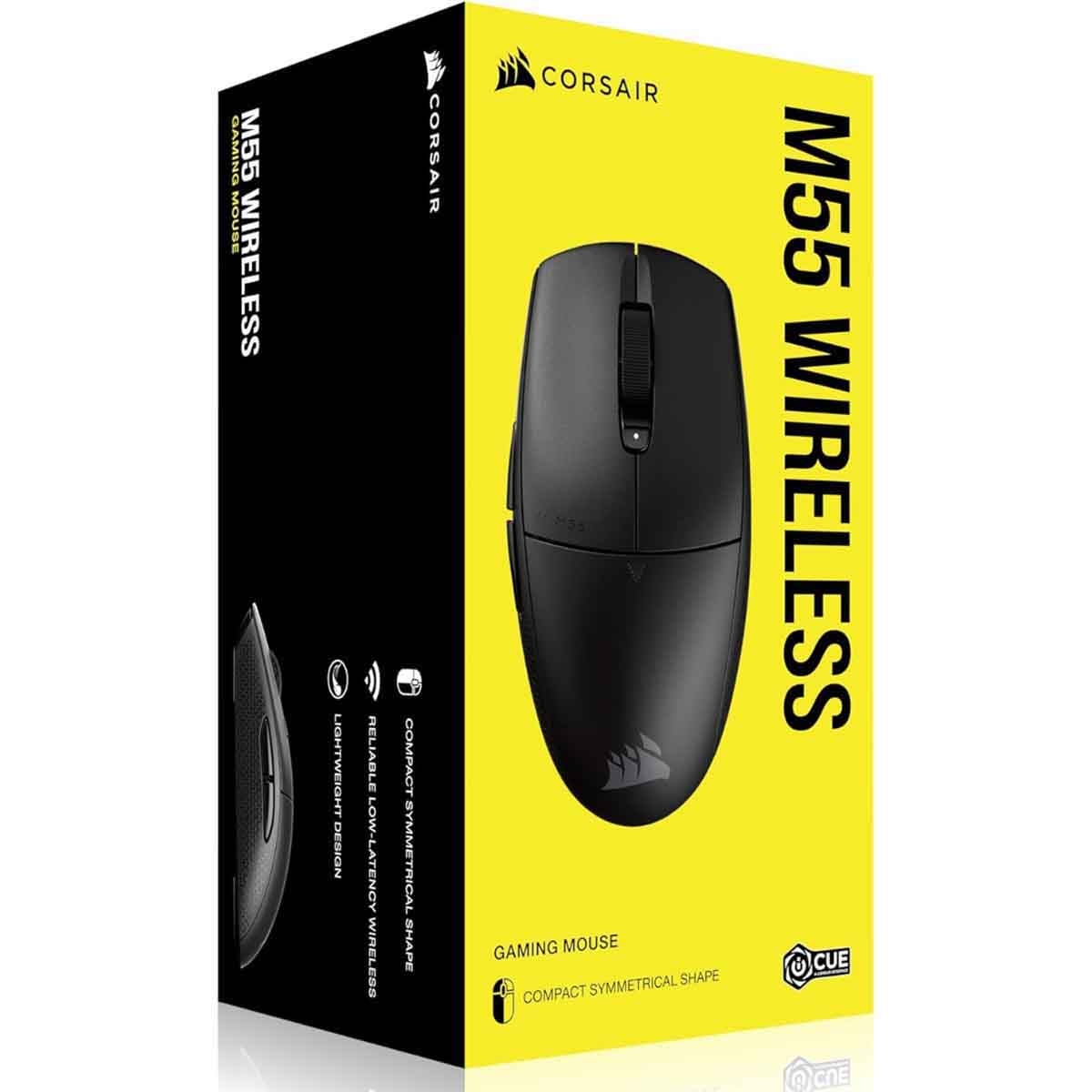 كورسير ماوس ألعاب لاسلكي إم55 باللون الأسود