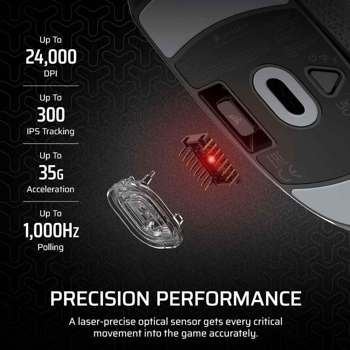 كورسير ماوس ألعاب لاسلكي إم55 باللون الأسود