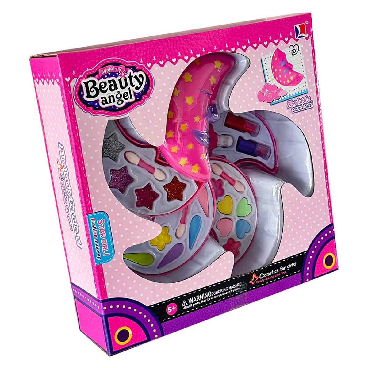 بيوتي أنجل طقم مكياج للبنات، من عمر 5 إلى 7 سنوات
