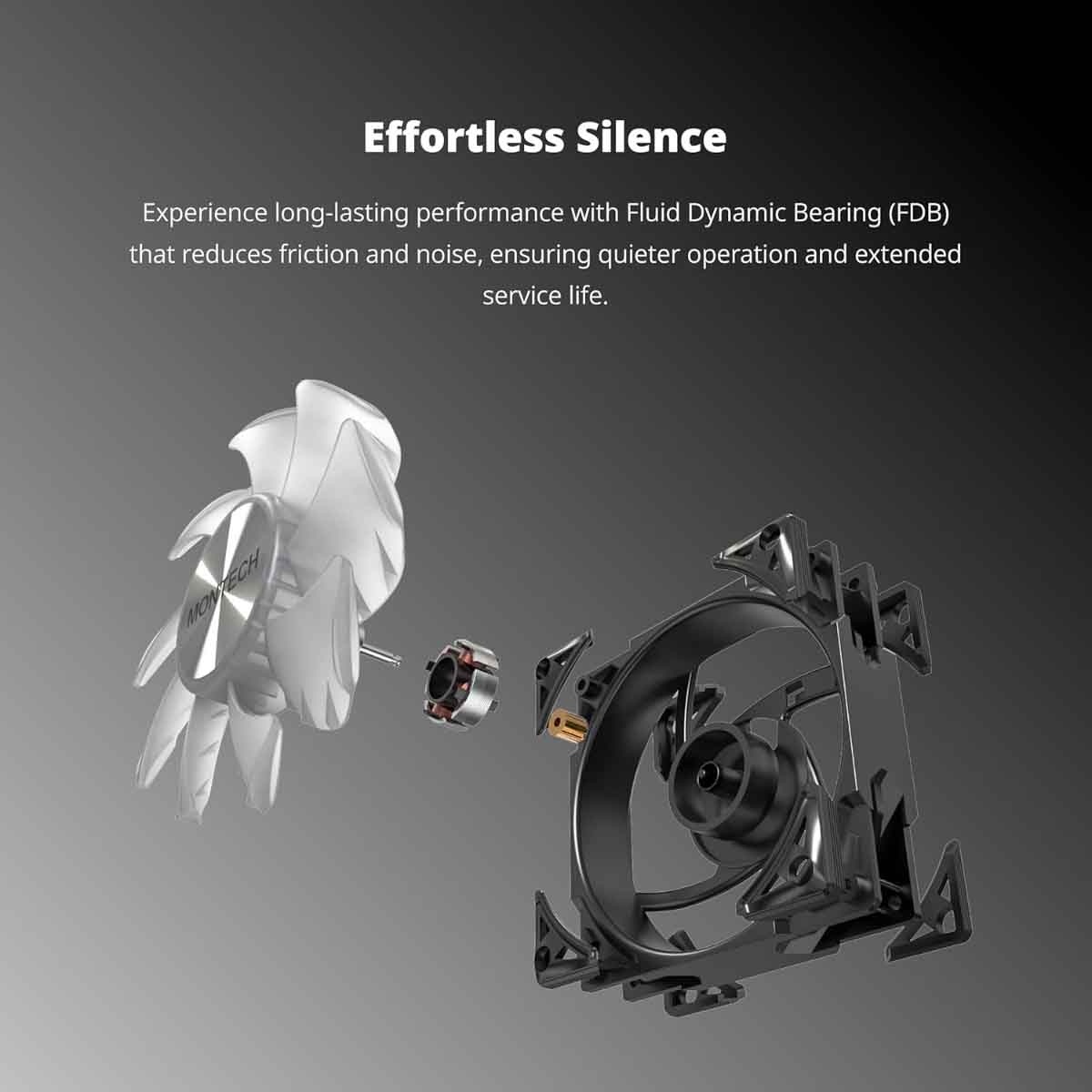 مونتك ميتال برو 12 أسود مروحة تبريد 3 في 1