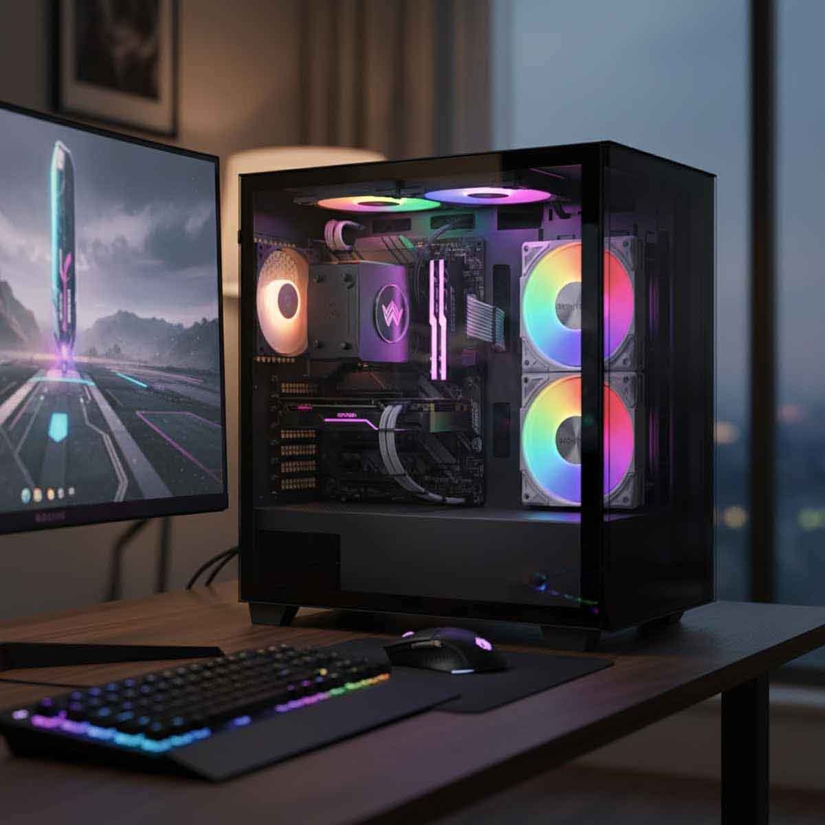 مونتك ميتال برو 12 أبيض ARGB مروحة تبريد