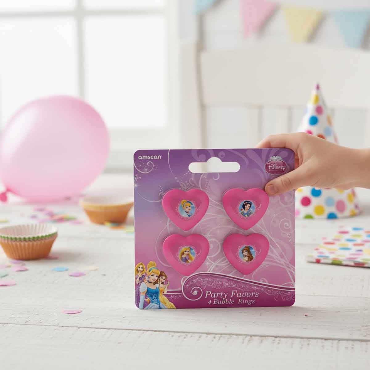 ديزني برنسيس مجموعة 4-قطع خواتم هدايا لامعة