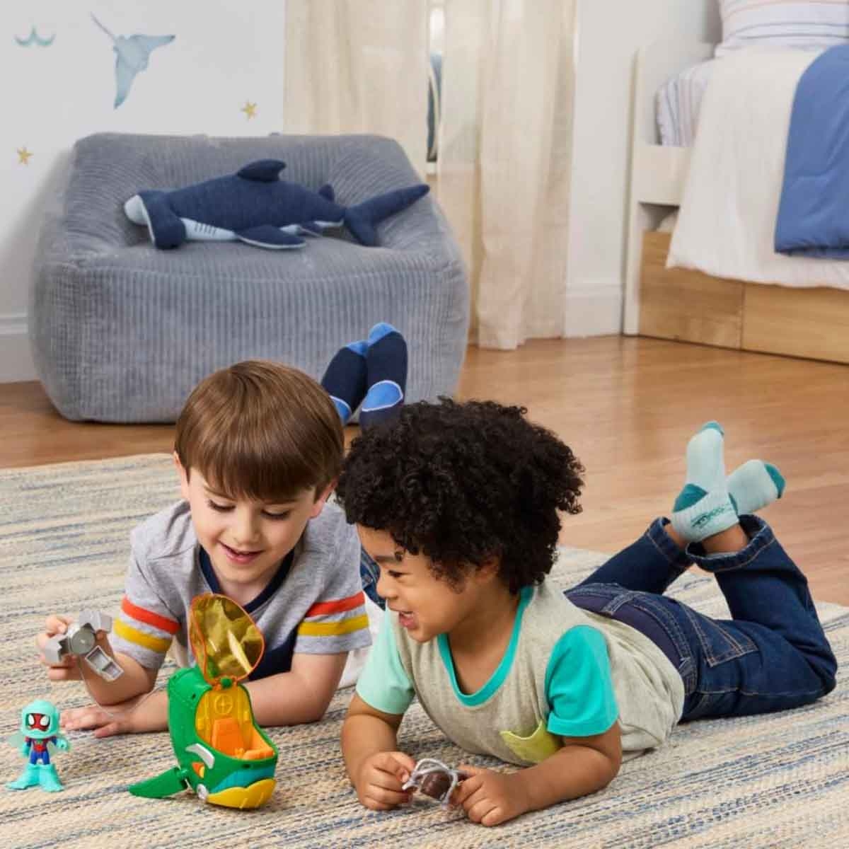 سبايدي وأصدقاؤه المدهشون مجموعة لعب مركبة الحوت دوك أوك للجنسين من عمر 3-4 سنوات