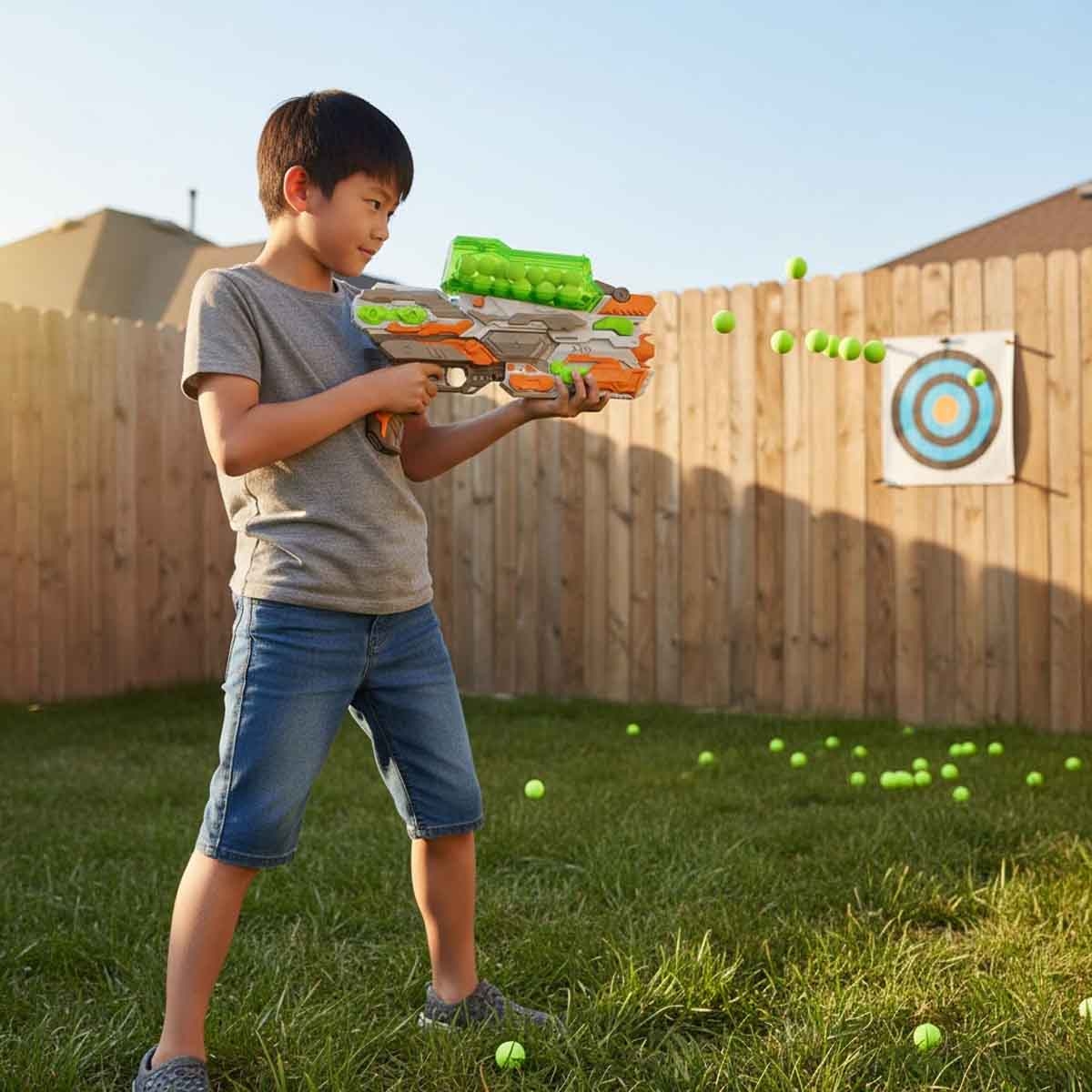 هيب شوت لعبة قاذف إسفنجي موديل FJ9012 للجنسين، عمر 8-10 سنوات