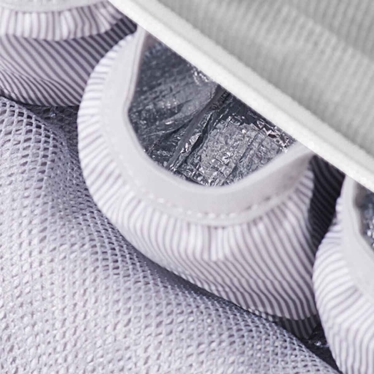 صنفينو حقيبة حفاضات كوردروي باللون الرمادي