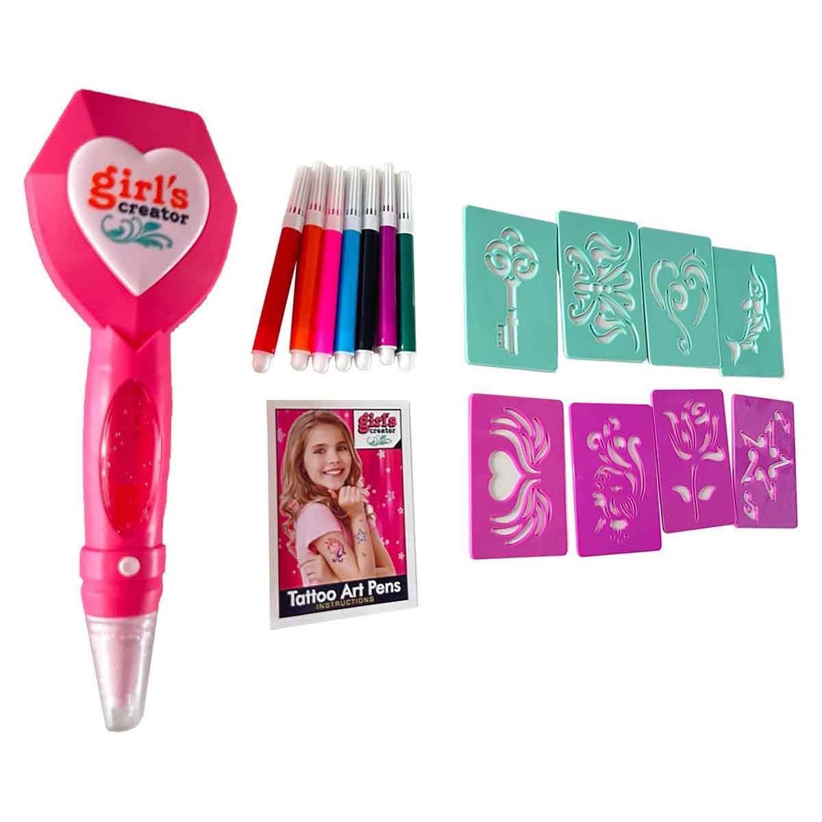 مي بو كاي مجموعة أقلام فنون التاتو، للبنات، من عمر 5 إلى 7 سنوات