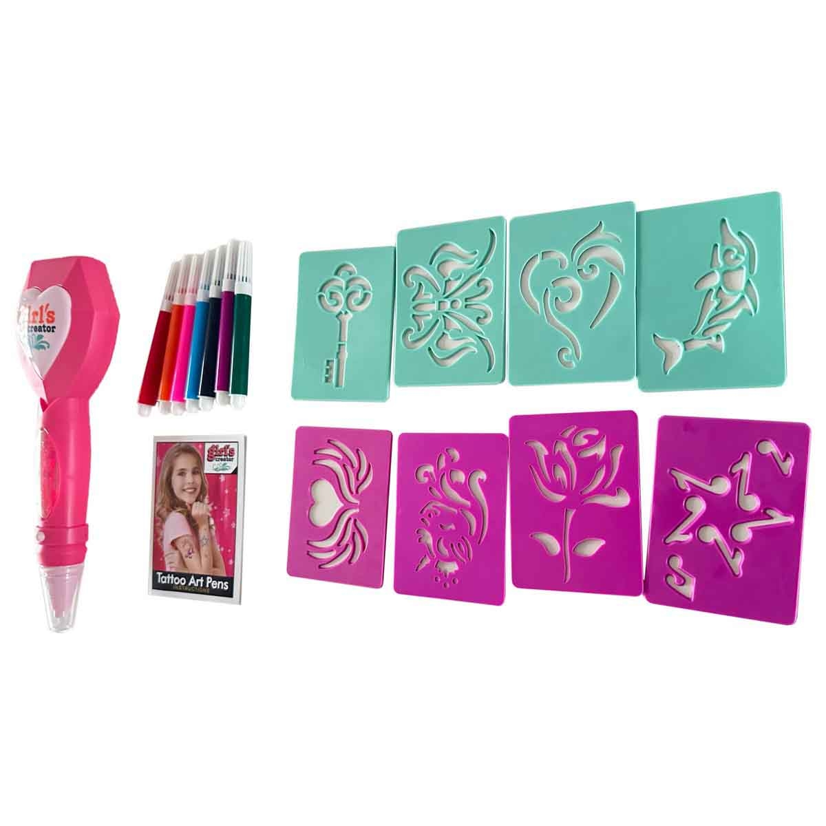 مي بو كاي مجموعة أقلام فنون التاتو، للبنات، من عمر 5 إلى 7 سنوات