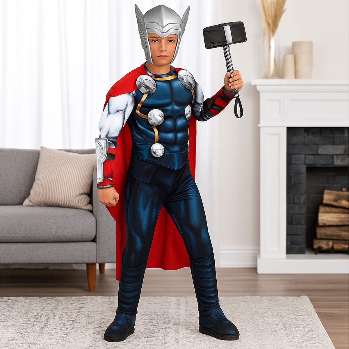 روبيز زي طفل مارفل أفنجرز ديلوكس ثور للأولاد، 3-4 سنوات