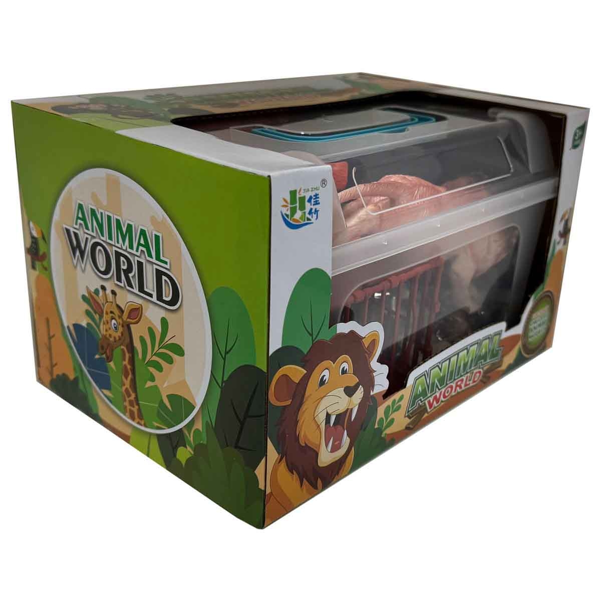 جيا زو مجموعة تماثيل الحيوانات البرية مكونة من 19 قطعة للجنسين، عمر 3-4 سنوات