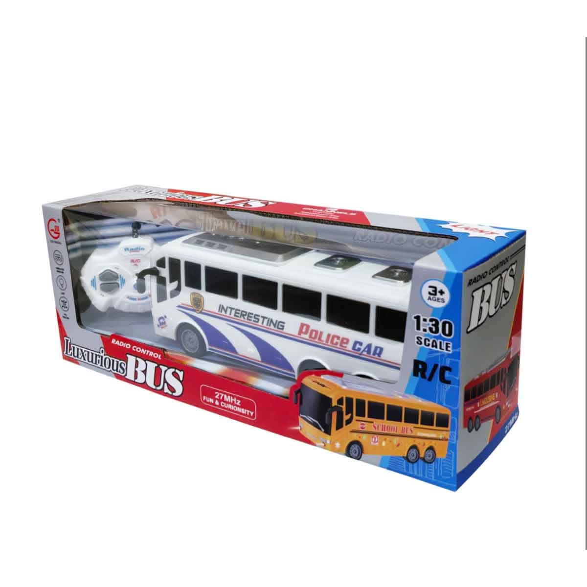 غوي شينغ حافلة شرطة بالتحكم مقياس 1:30 للجنسين، عمر 3-4 سنوات