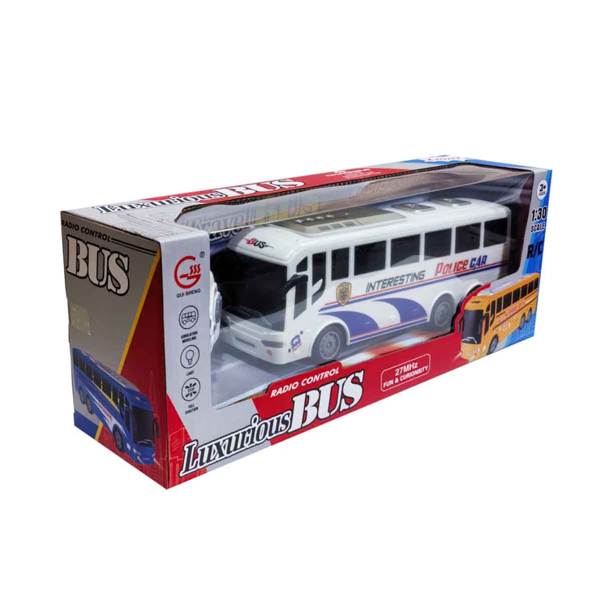 غوي شينغ حافلة شرطة بالتحكم مقياس 1:30 للجنسين، عمر 3-4 سنوات