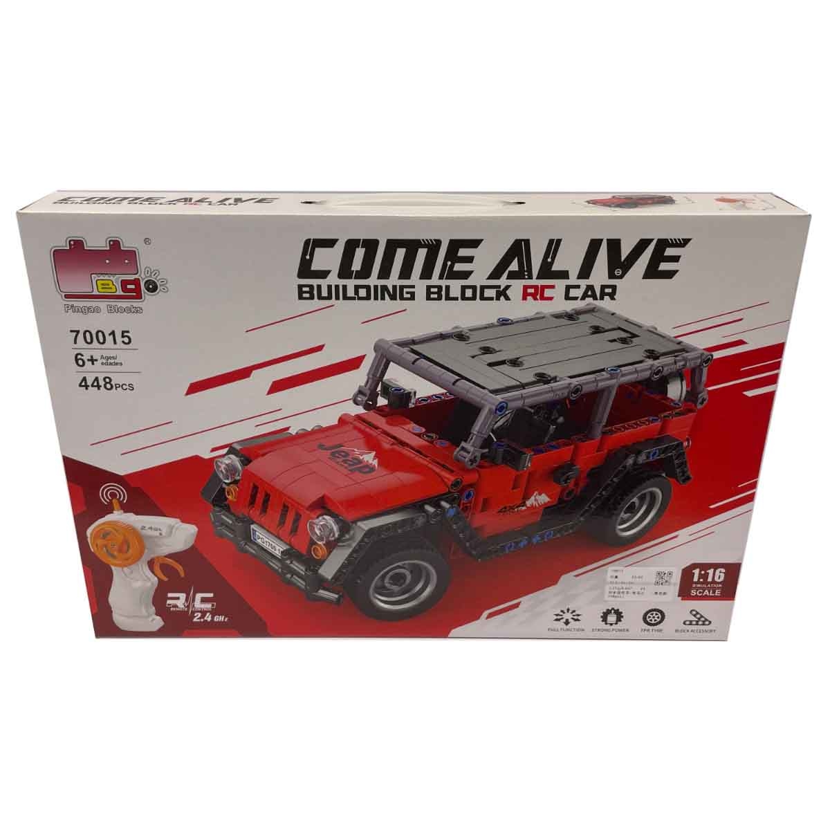 بنغاو سيارة مكعبات بناء بالتحكم 2.4G مقياس 1:16 (448 قطعة) للجنسين، عمر 5-7 سنوات