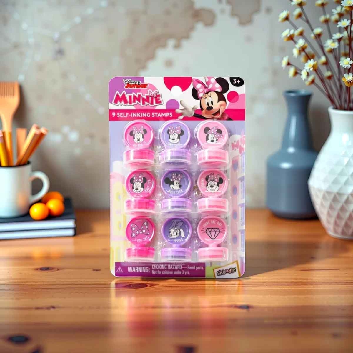 ديزني جونيور مجموعة أختام كبيرة ذاتية الحبر 9 قطع للجنسين، عمر 3-4 سنوات