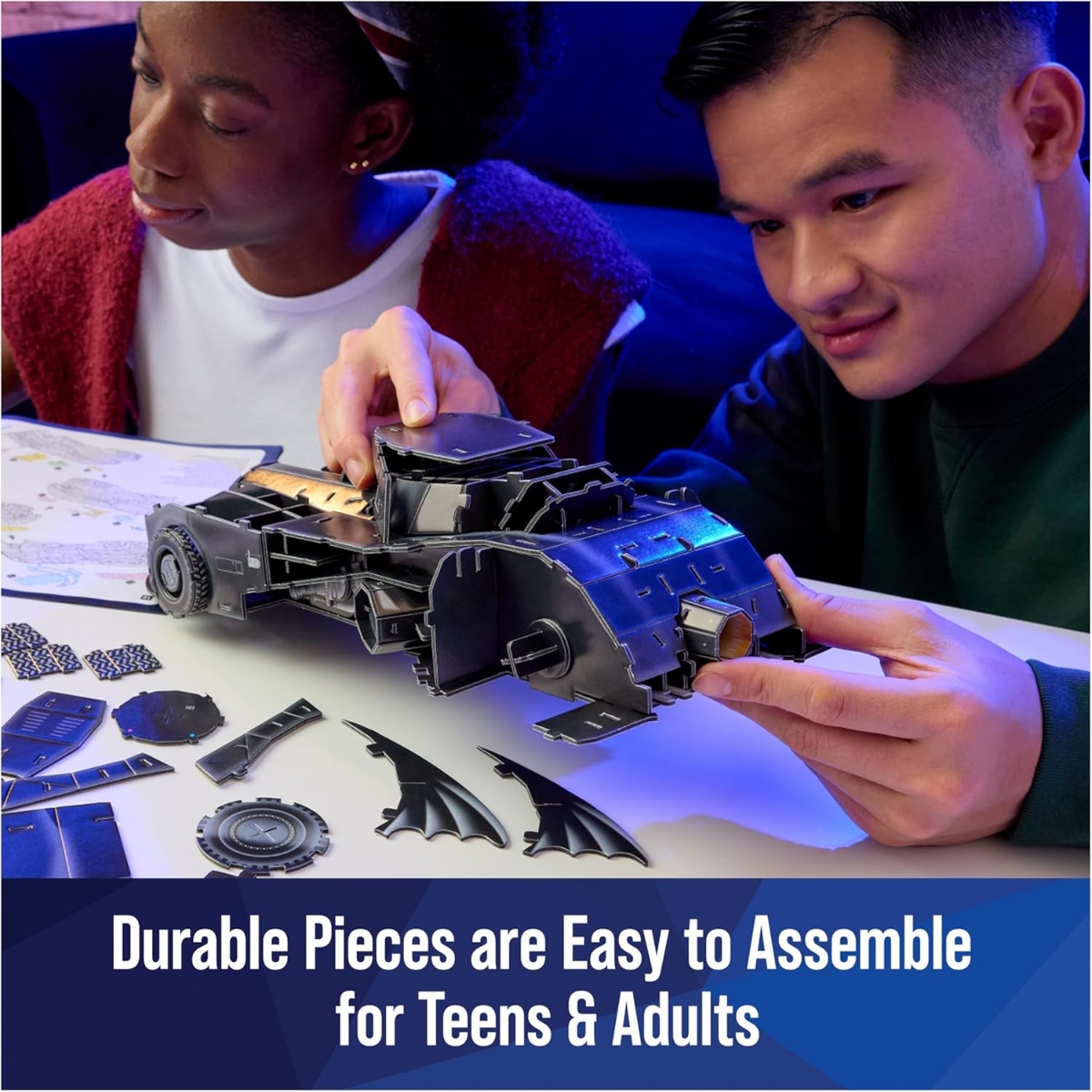 فور دي بيلد لغز ثلاثي الأبعاد سيارة باتموبيل كلاسيكية من دي سي للجنسين، 13+ سنوات