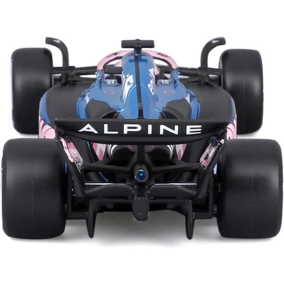 بوراغو سيارة ألبين A525 موديل معدن مصبوب بمقياس 1:43 مع خوذة للأولاد، 13+ سنوات