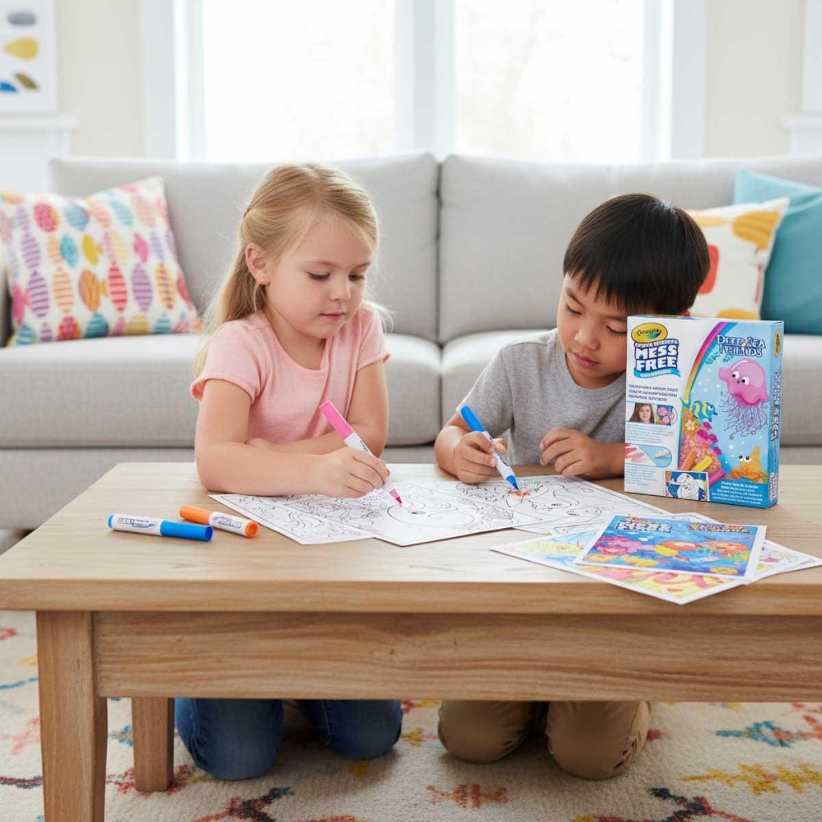 كرايولا كالر وندر مجموعة فولدالوب أصدقاء البحر للجنسين، 3-4 سنوات