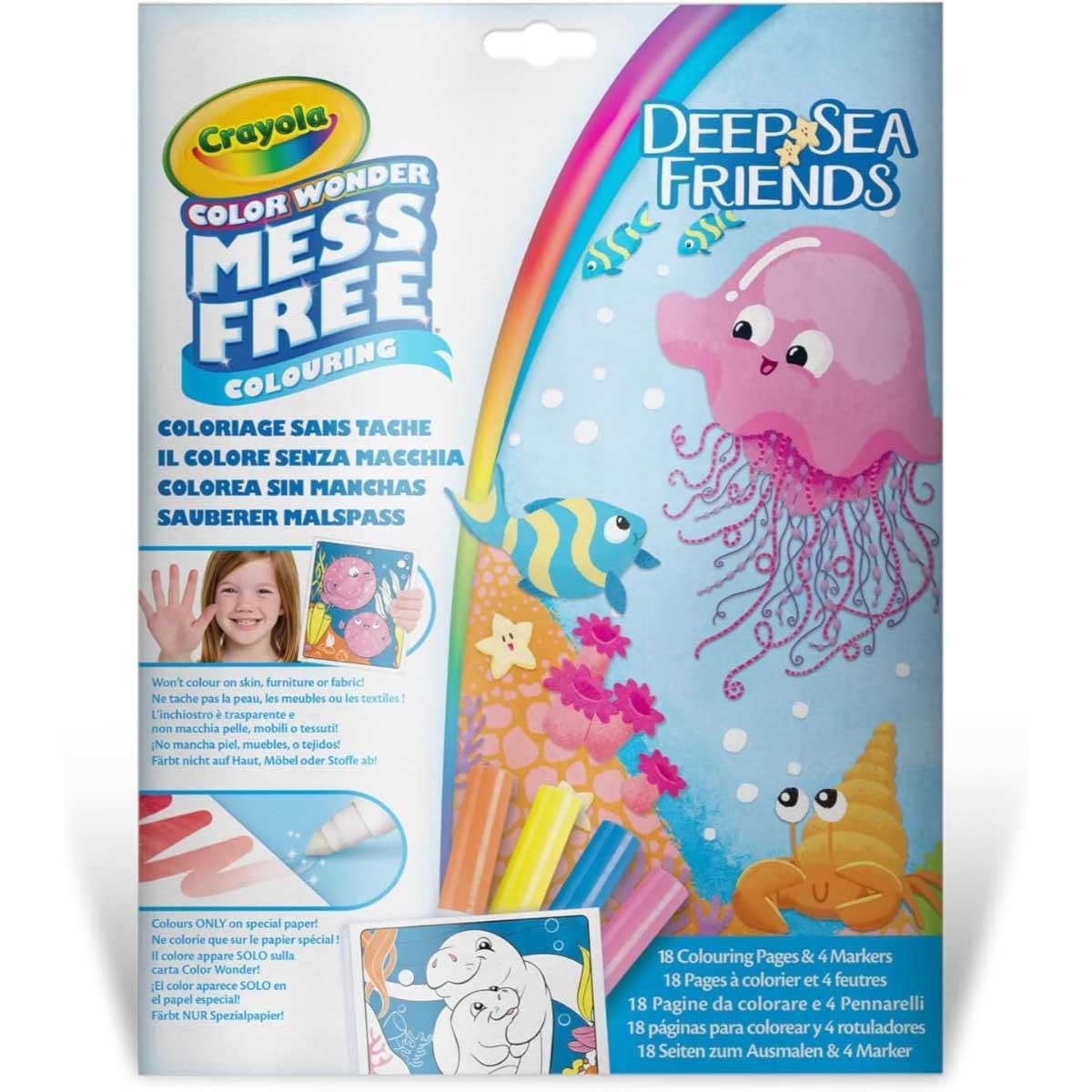 كرايولا كالر وندر مجموعة فولدالوب أصدقاء البحر للجنسين، 3-4 سنوات