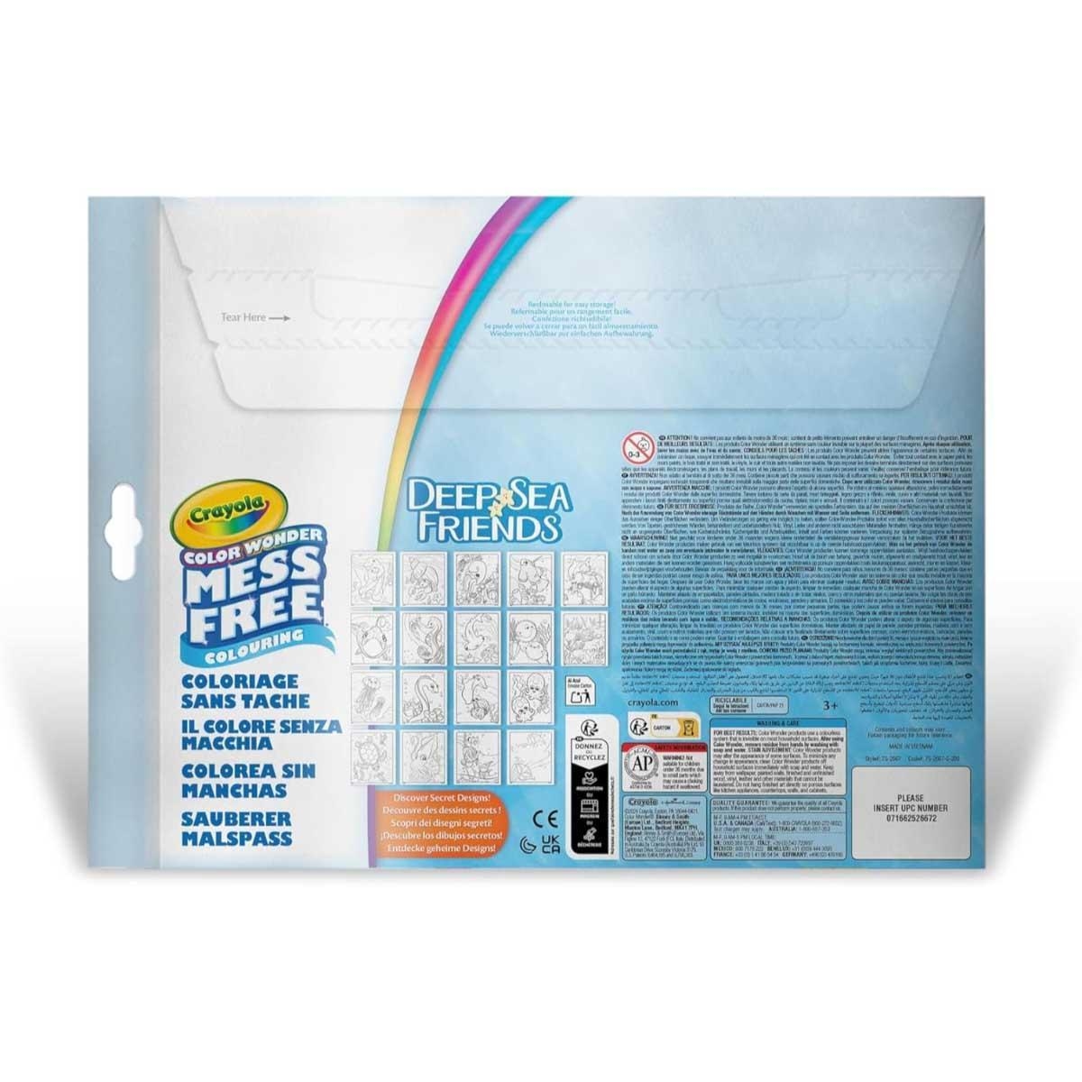 كرايولا كالر وندر مجموعة فولدالوب أصدقاء البحر للجنسين، 3-4 سنوات