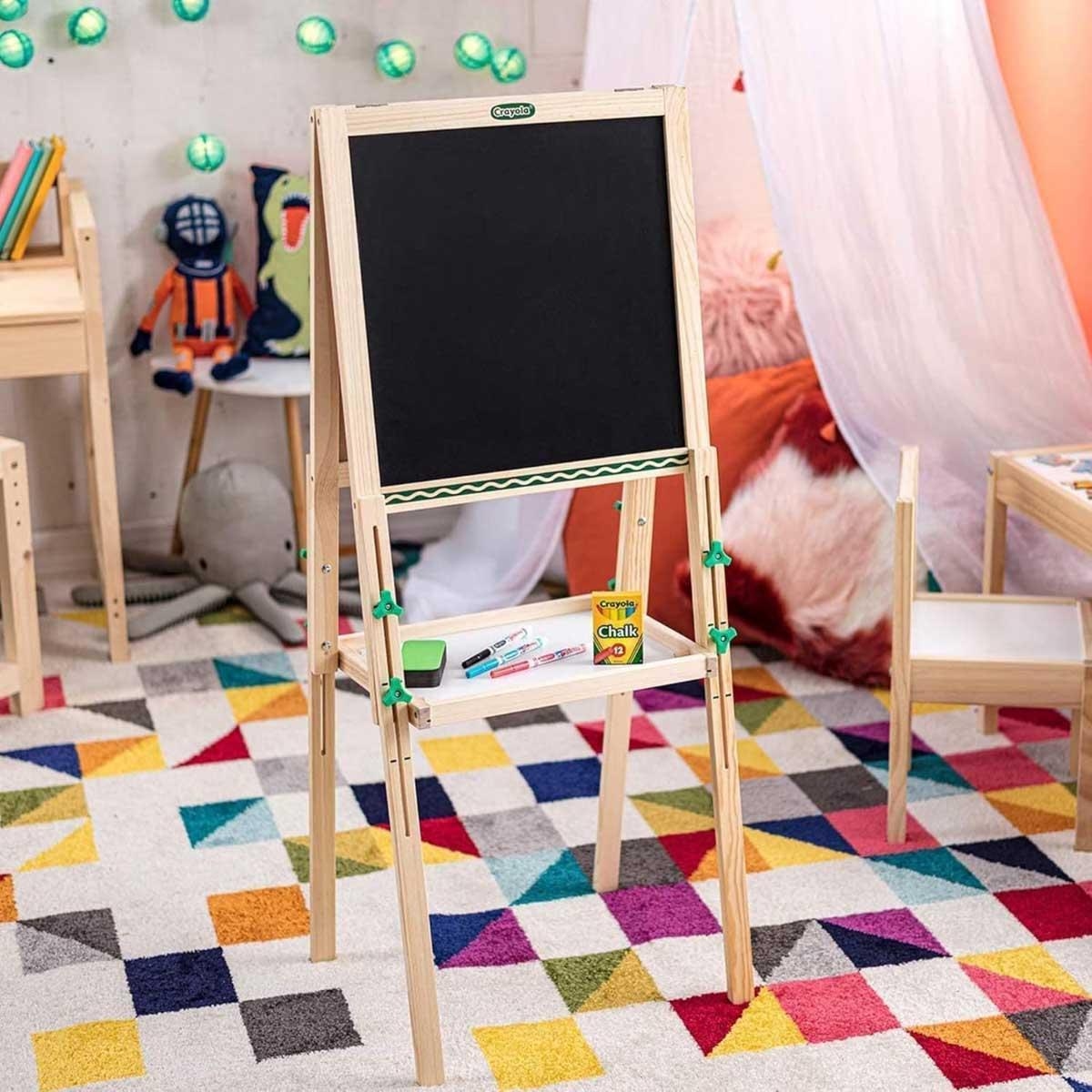 كرايولا حامل رسم خشبي للأطفال للجنسين، 6-8 سنوات