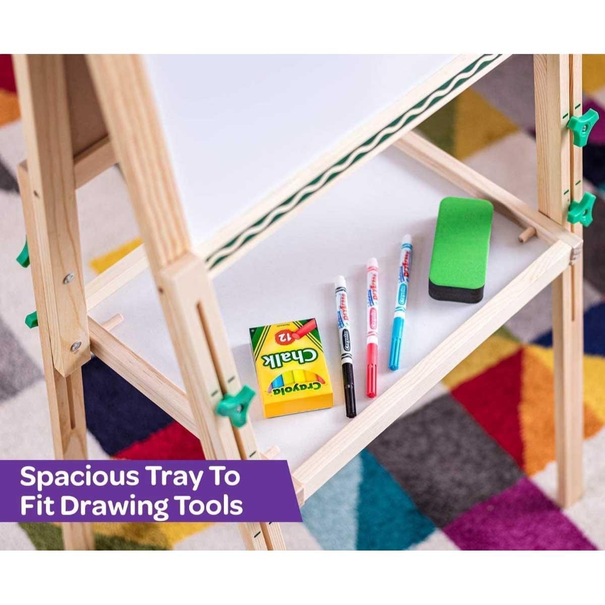 كرايولا حامل رسم خشبي للأطفال للجنسين، 6-8 سنوات