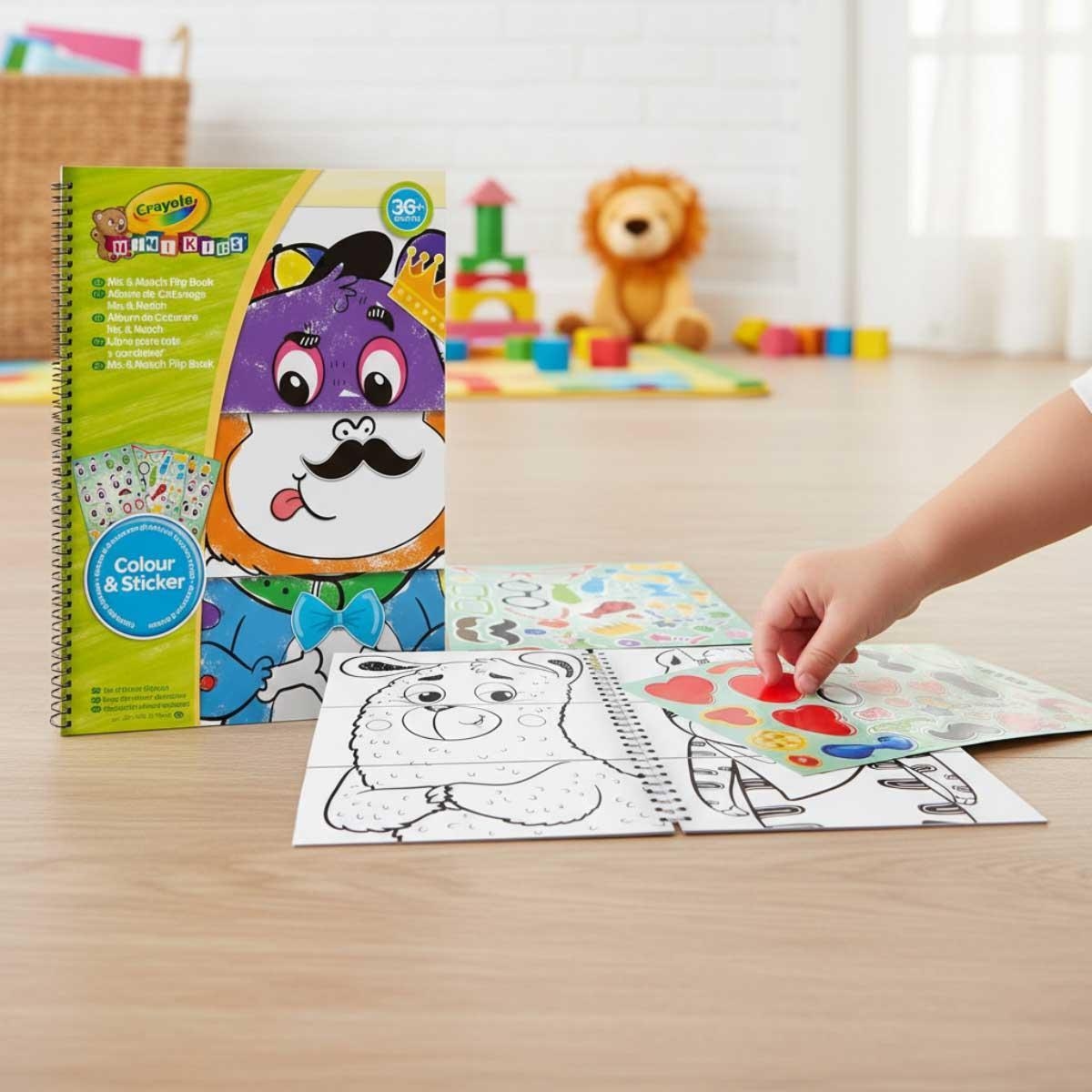 كرايولا كتاب تقليب مزج وتنسيق للجنسين، 2-3 سنوات