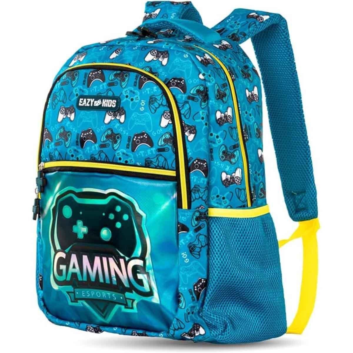 حقيبة ظهر ألعاب للأطفال من إيزي كيدز مقاس 16 بوصة مع عربة، وحقيبة غداء، ومجموعة مقلمة