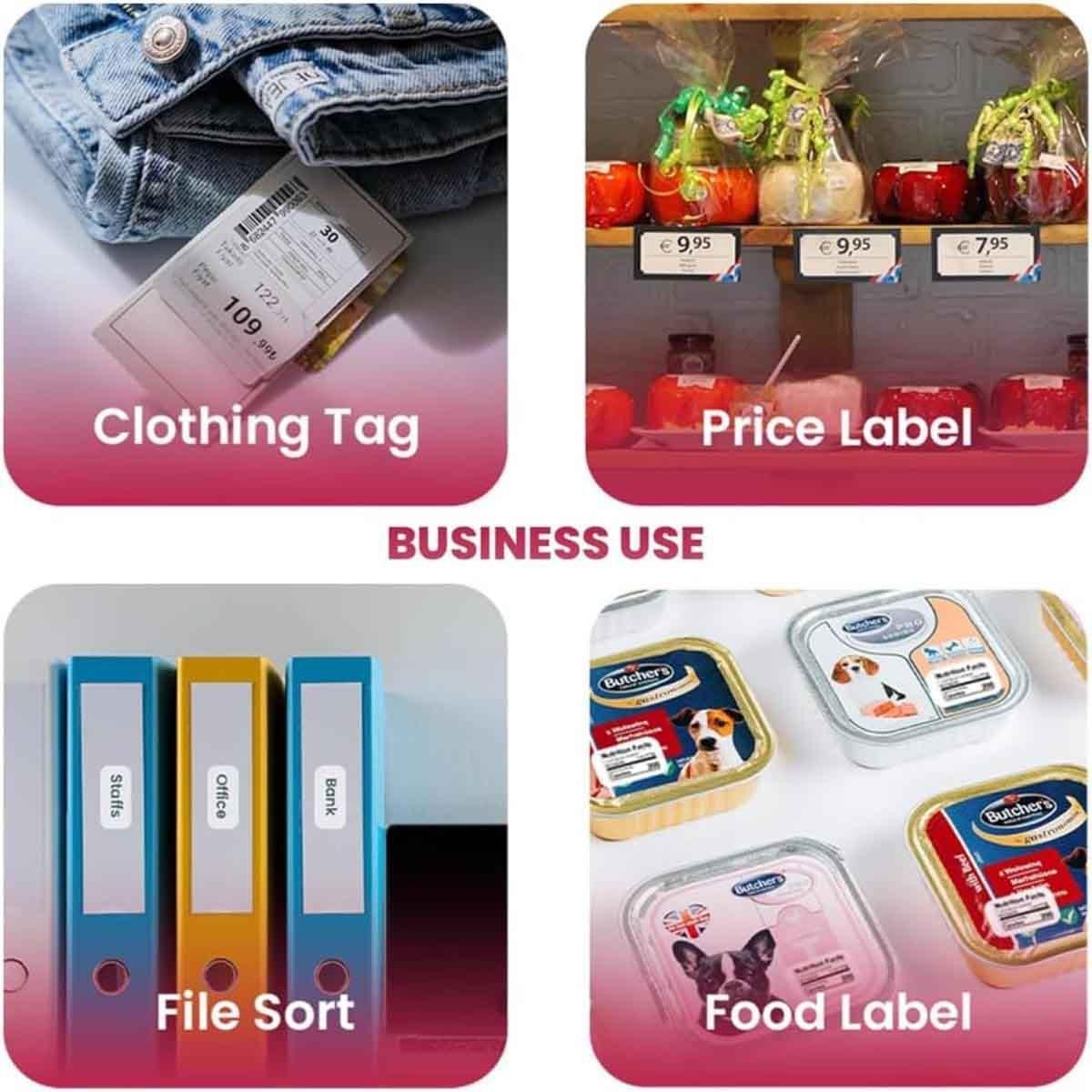 مجموعة بكرات طابعة ملصقات صغيرة بيضاء من إيزي كيدز مكونة من 3 قطع