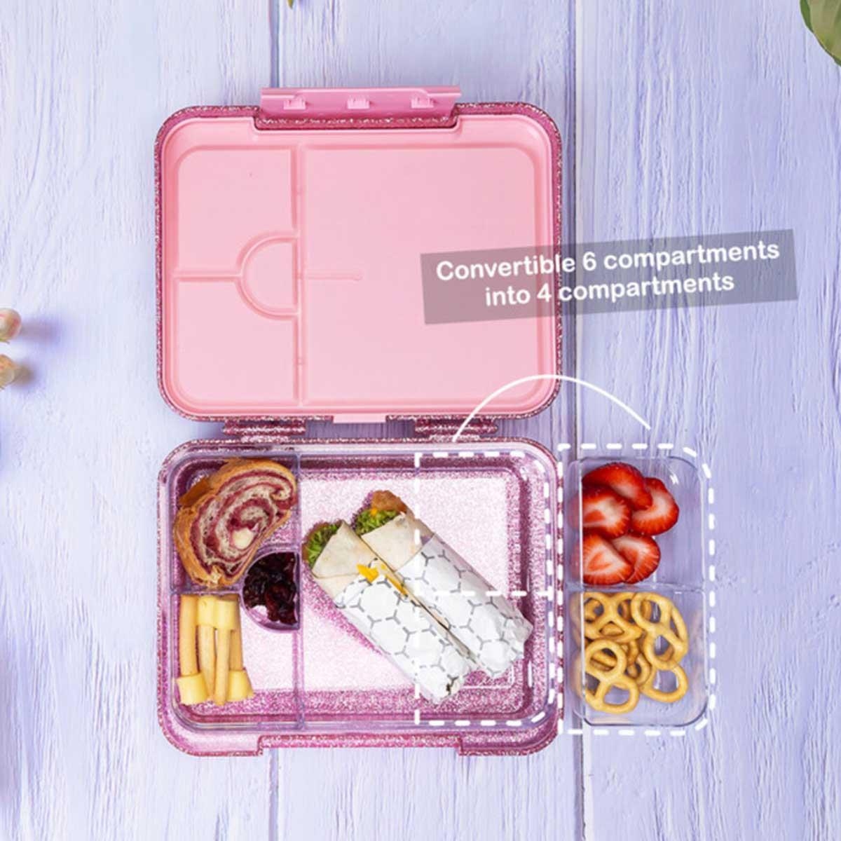 مجموعة حقائب مدرسية من إيزي كيدز مكونة من 4 قطع، لون وردي لامع، بتصميم "قوة الفتاة".