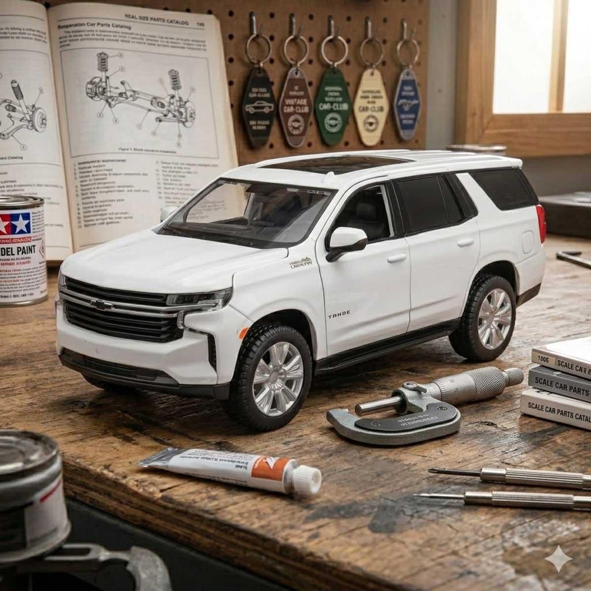 مايستو سيارة SUV شيفروليه تاهو 2021 معدن مصبوب بمقياس 1:24 للجنسين، 8-10 سنوات