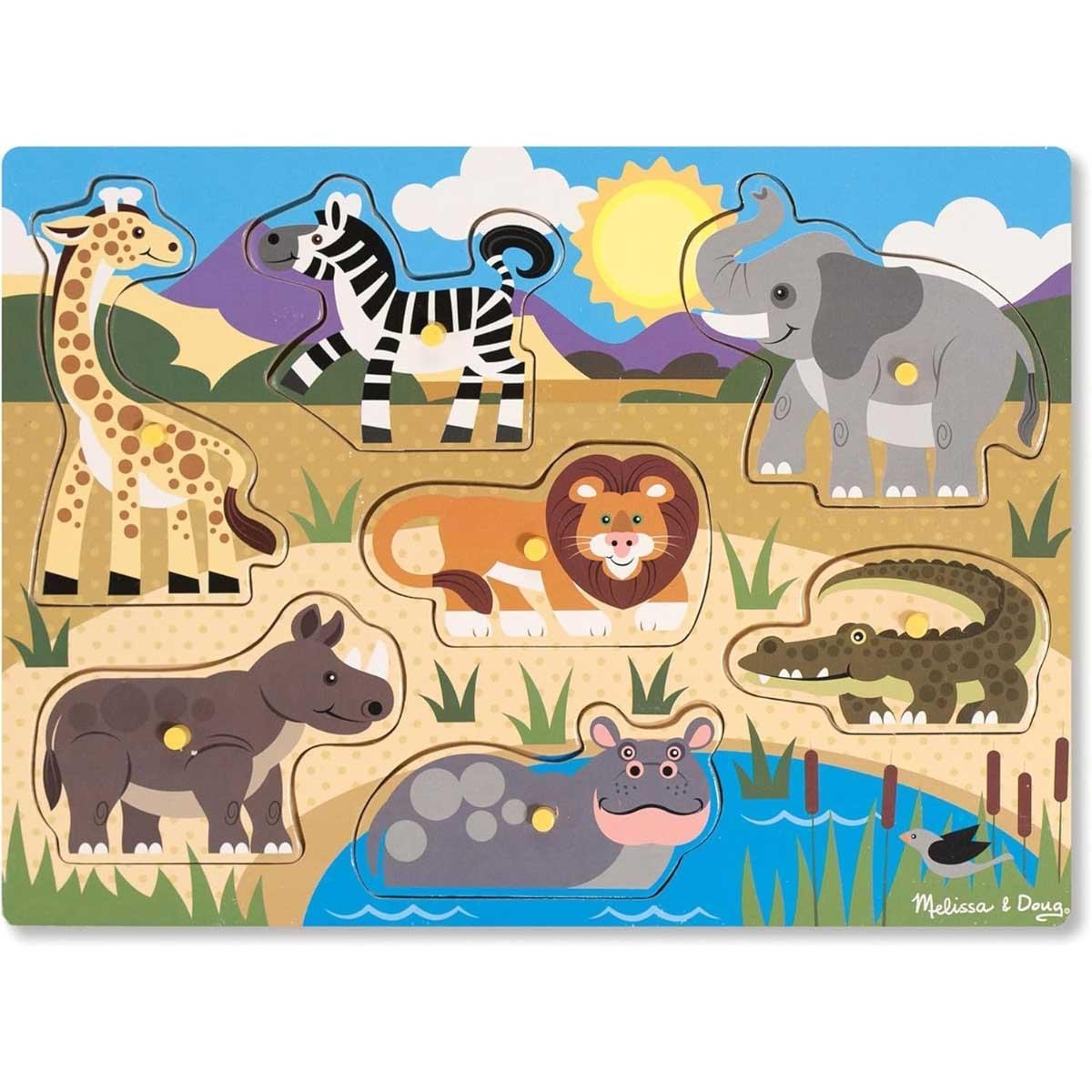 ميليسا آند دوغ أحجية خشبية بسفاري من 7 قطع للجنسين، 3-4 سنوات