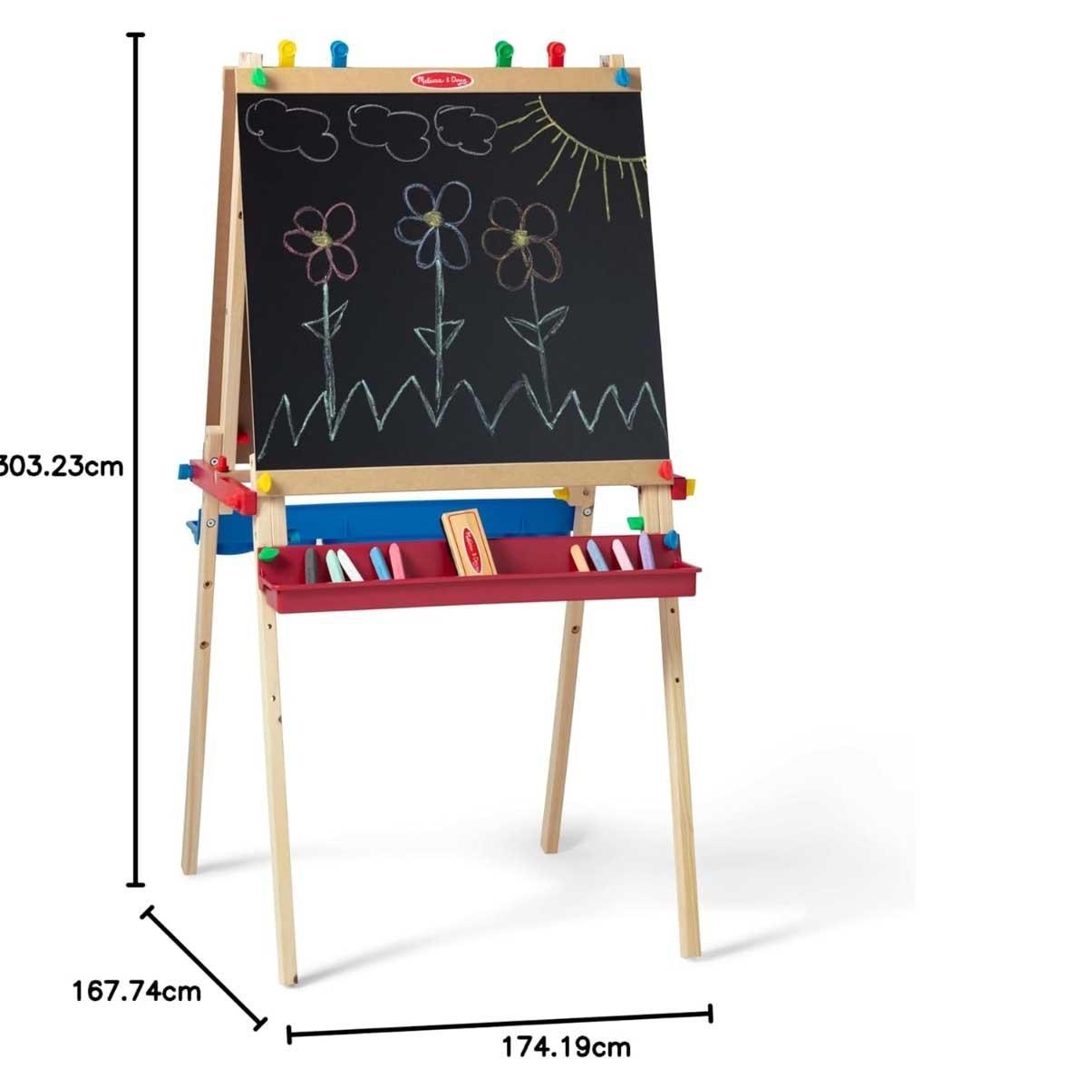 ميليسا آند دوغ حامل رسم فني ديلوكس قائم مع سبورة قابلة للمسح الجاف للجنسين، 3-4 سنوات