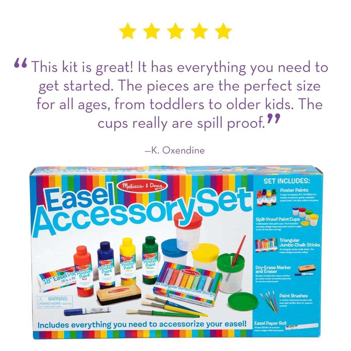 ميليسا آند دوغ مجموعة إكسسوارات حامل الرسم للجنسين، 3-4 سنوات