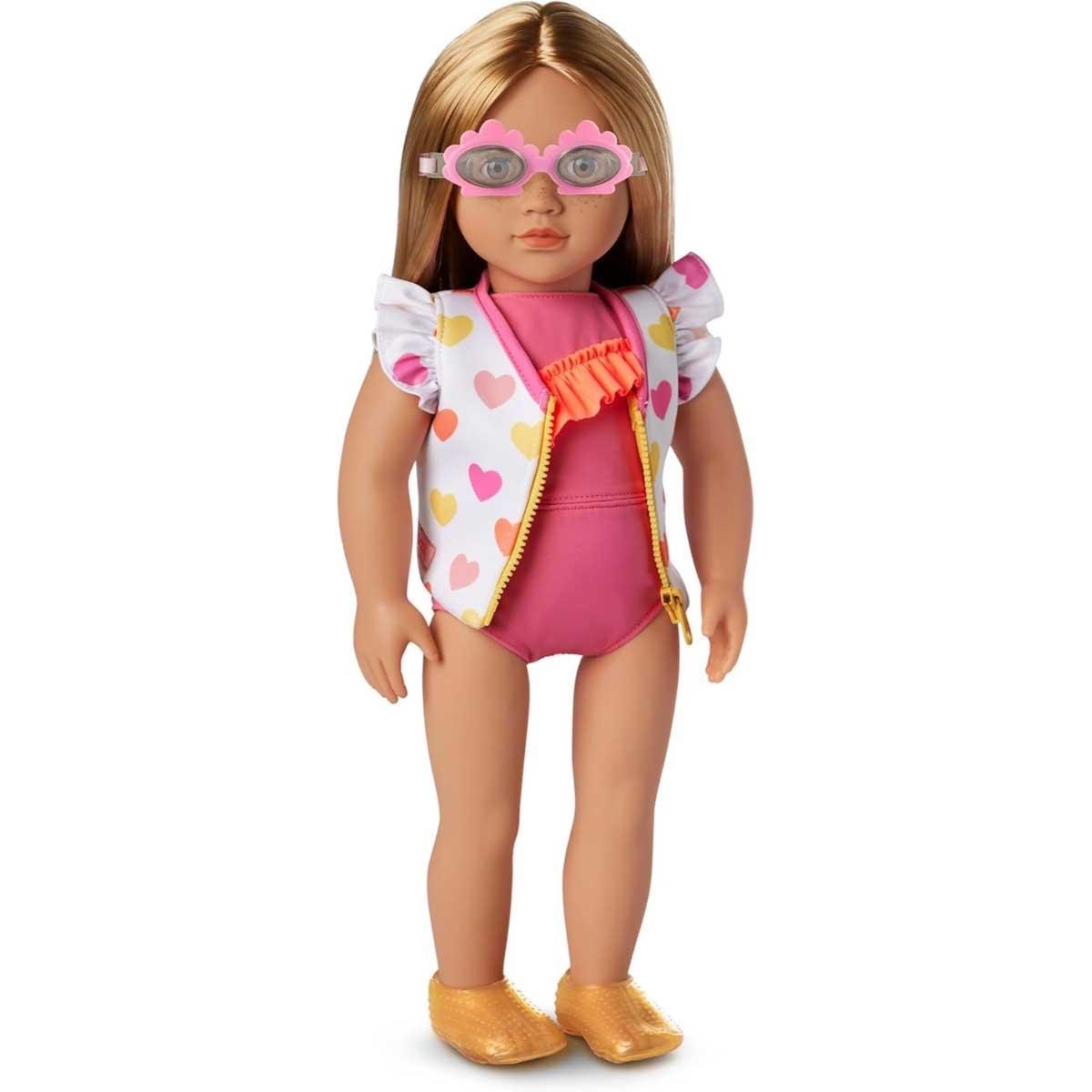 أور جينيريشن طقم ملابس سباحة Love to Swim للبنات، 3-4 سنوات