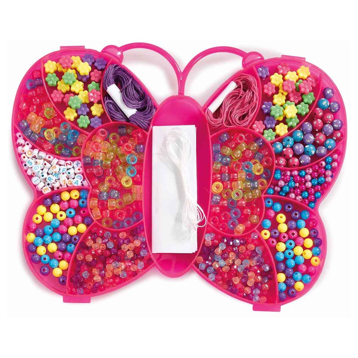 أدو أوت تو إمبريس علبة خرز فراشة متنوعة للجنسين، عمر 5-7 سنوات