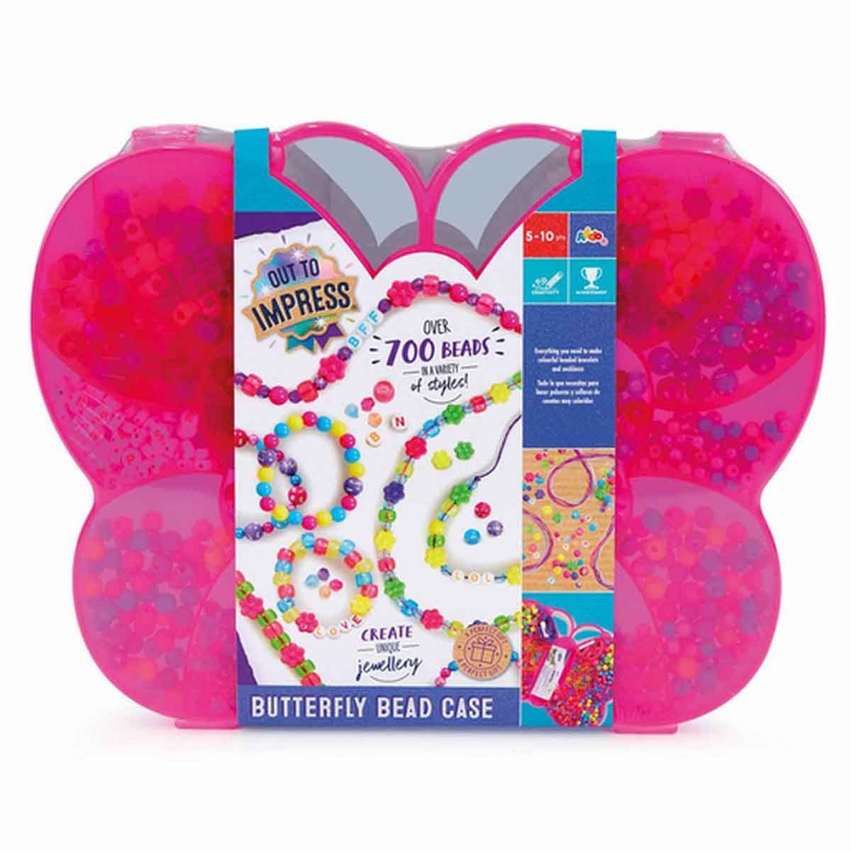 أدو أوت تو إمبريس علبة خرز فراشة متنوعة للجنسين، عمر 5-7 سنوات
